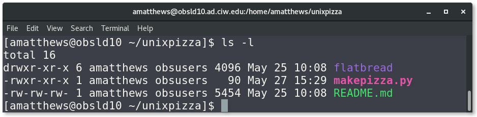 changed permissions