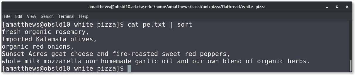 simple pipe example